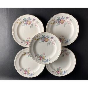 Set of 5 Edwin Knowles Winslow Bread/Dessert Plates | Vintage 1950s Cottagecore